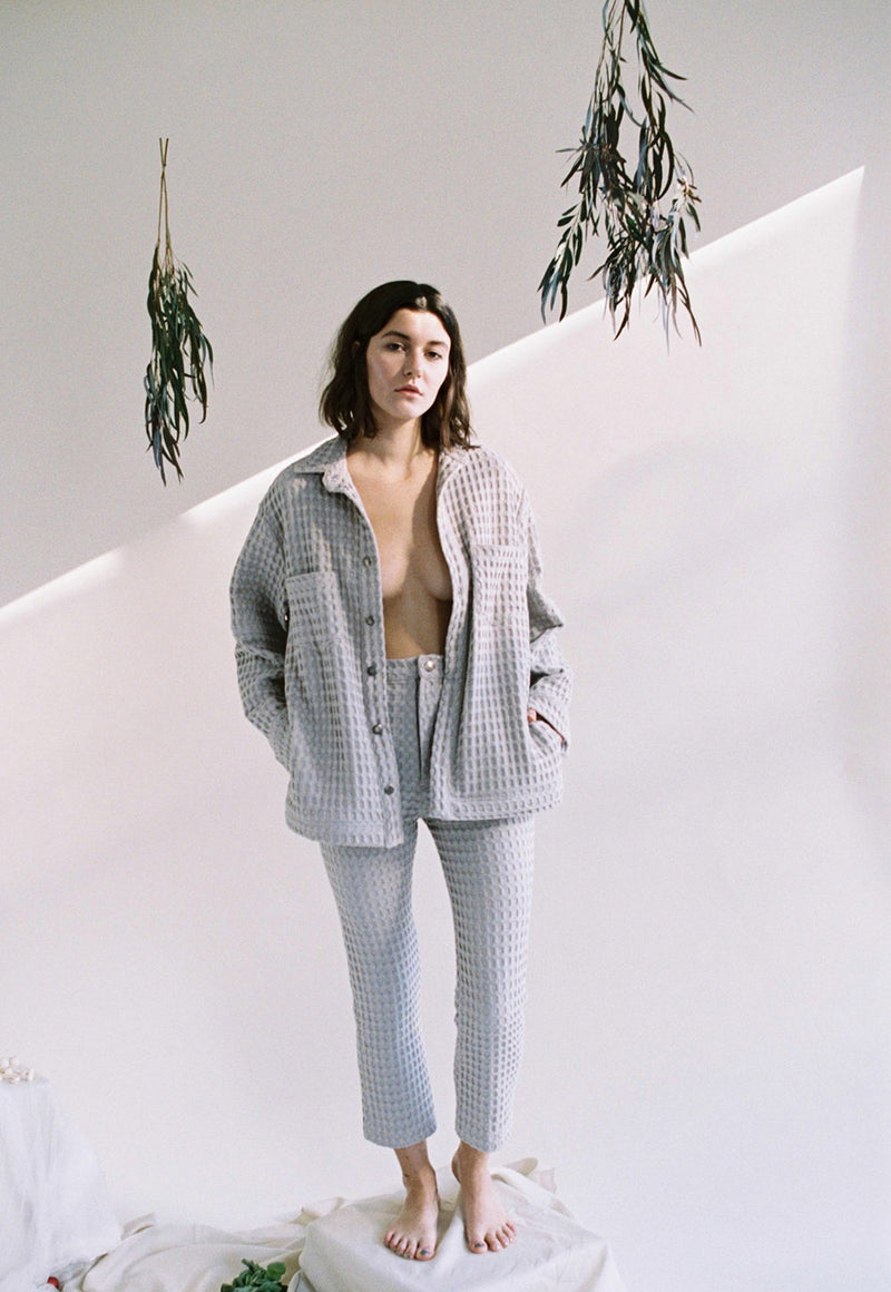 Julian Waffle Jacket Natural