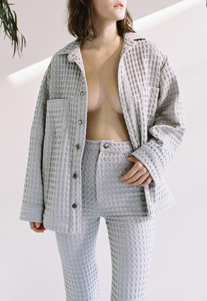 Julian Waffle Jacket Natural