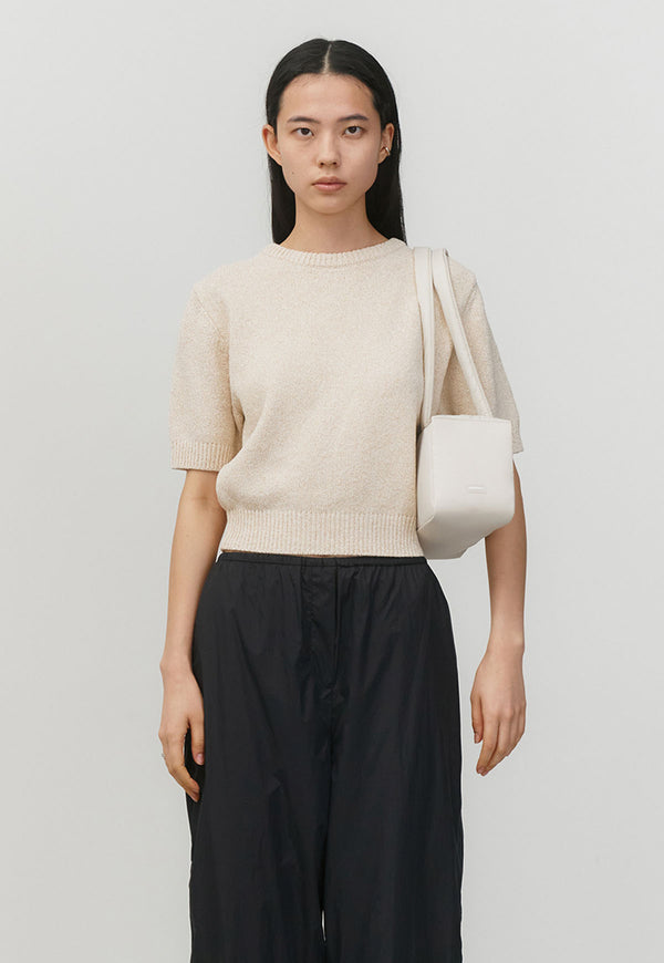 Back Cut-out Pullover Beige