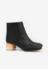 Low Ankle Boots in Natural Heel, shoes, Sydney Brown, - nois