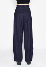 Pinstripe Low Waisted Pants Navy