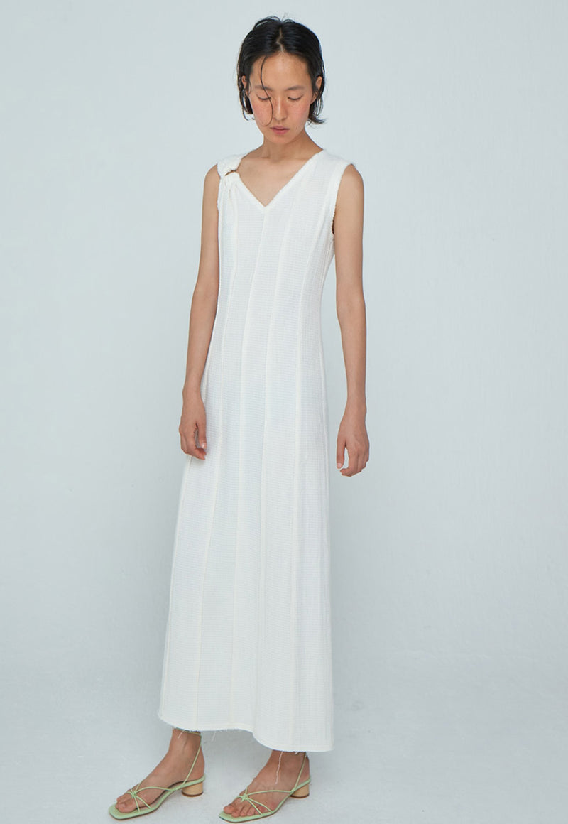 Panel Dress White, dress, WNDERKAMMER, - nois